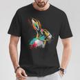 Conejo Colorido Animal Motivo Arte Conejo Camiseta unisex Regalos divertidos