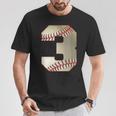 Cool 3 3番 数字 バースデーパーティー 3番目 野球 誕生日 Tシャツ 面白い贈り物