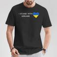 Corazón Azul Amarillo Ucraniano Conoporte De Eslogan Con Ucrania Camiseta unisex Regalos divertidos