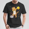 Dabbing Cat ボウリングシャツ 面白いボウリングギフト 猫 お母さん 女の子 Tシャツ 面白い贈り物