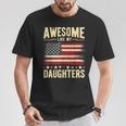 Dad Fathers Day Awesome Like My Daughters T-Shirt Personalized Gifts