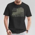 Dad Grandpa Great Grandpa American Flag Fathers Day 4 July T-Shirt Personalized Gifts