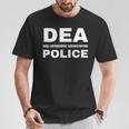 Dea 警察官 麻薬取締局 フロントサイド Tシャツ 面白い贈り物