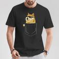 Doge コインロゴシャツ フェイクポケットシャツ Dogecoin To The Moon Tシャツ 面白い贈り物