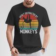 Easy Distracted By Monkeys シャツ ビンテージモンキー Tシャツ 面白い贈り物