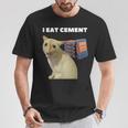 I Eat Cement Cursed Cat Weirdpecific Meme Tシャツ 面白い贈り物