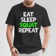 Eatleepquat Repeat モチベーショントレーニング Tシャツ 面白い贈り物