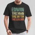Edwin The Man The Myth The Legend シャツ ファーストネーム Edwin Tシャツ 面白い贈り物