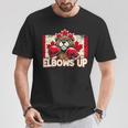 Elbows Up Canada カナダのカウンター関税 ビーバーボクシング Tシャツ 面白い贈り物