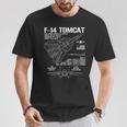 F-14 Tomcat 戦闘機 ジェット仕様 軍用飛行機 F14 Tomcat Tシャツ 面白い贈り物