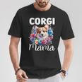 Floral Corgi Mom Dog Lovers Cute Mama Puppy Mother's Day T-Shirt Unique Gifts