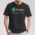 Flutter ウィジェットがアートになる場所 Tシャツ 面白い贈り物