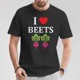 Food Humor Beetrootimpleegetable I Love Beets Tシャツ 面白い贈り物
