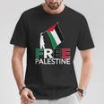 Free Palestine パレスチナ国旗 フリーガザtシャツ Tシャツ 面白い贈り物