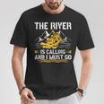 The River Is Calling Water Rafting 川 ラフティング Tシャツ 面白い贈り物