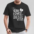 Girl Loves Diesel メカニックシャツ 面白いバレンタインデーギフト Tシャツ 面白い贈り物