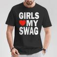 Girls Love Mywag シャツ おもしろい言葉 ガールズ Love Mywag Tシャツ 面白い贈り物