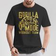 Gorilla Mode ワークアウト チーム ダンベル ビースト ジム フィットネス ゴールド Tシャツ 面白い贈り物
