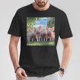 Grupo Lindos Cerditos De Lauerte Cerdos Felices Familia Camiseta unisex Regalos divertidos