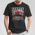 ブラック Gt R 34 Jdm スカイラインチューナー レーシングスタンス カードリフト Tシャツ 面白い贈り物