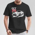 Gt R 35 Jdm ストリートレーシング ドラッグ ドリフト スポーツカー Tシャツ 面白い贈り物