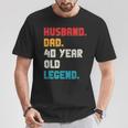 Hombre De 40 Años De Edad De Husband Dad Para Él Camiseta unisex Regalos divertidos