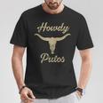 Howdy Putos Bull Skull Country Cowboy Western T-Shirt Personalized Gifts