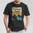 Huntington Beachurf City California アンティーク調サーフィン Tシャツ 面白い贈り物