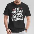 I'm Brynlee Doing Brynlee Things Retro Groovy Personalized T-Shirt Personalized Gifts
