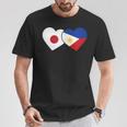 Japanese Flag Phillipinesフィリピンの遺産 フィリピンのルーツ 日本の国旗 フィリピンの国旗 Tシャツ 面白い贈り物