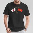 Japanese Flagietnamese Flagベトナムの遺産 ベトナムのルーツ 日本の国旗 ベトナムの国旗 Tシャツ 面白い贈り物
