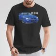 Jdm 車 R34 ベイサイド ブルー-Spec Ii Tシャツ 面白い贈り物