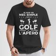 Jeuis Un Mecimple J'aime Le Golf Et L'apéro T-Shirt Cadeaux drôles