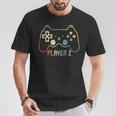 Jugador 1 Jugador 2 Pareja De Juegos A Juego Camiseta unisex Regalos divertidos
