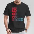 Junio 1986 Retro 1986Intage 1986 Año Legendario 1986 Camiseta unisex Regalos divertidos