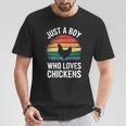 Just A Boy Who Loves Chickens シャツ キッズ 幼児 男の子 チキン Tシャツ 面白い贈り物