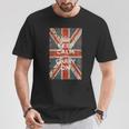 Keep Calm And Carry On Uk Flag Tシャツ 面白い贈り物