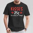 Kisses 25 Imave For College バレンタインデー デザイナー Tシャツ 面白い贈り物