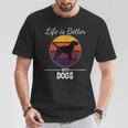 Laida Es Mejor Con Perros Cerca Para Los Amantes Y Dueños Camiseta unisex Regalos divertidos