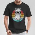 Lama Alpaca Gafas Deol Con Diseño De Alpaca Camiseta unisex Regalos divertidos