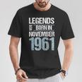 Legends Were Born In November 1961 誕生日 Tシャツ 面白い贈り物