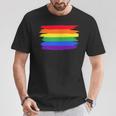 Lgbt ハートにレインボーフラッグ Tシャツ 面白い贈り物