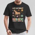 Life Without Horses グルーヴィーな乗馬 乗馬 Tシャツ 面白い贈り物