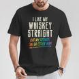 Like My Whiskeytraight Friends Lgbtq Gay Pride Proud Ally Tシャツ 面白い贈り物