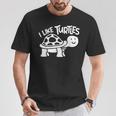 I Like Turtles かわいい 亀 愛 亀 海 動物 好き Tシャツ 面白い贈り物