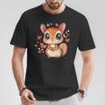 Linda Ardilla Rodeada De Corazones Amor Camiseta unisex Regalos divertidos