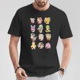 Lindo Conjunto De 12 Animales Chinosigno Del Zodiaco Feliz Año Nuevo Lunar Cuello Camiseta unisex Regalos divertidos