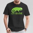 Linux Opensuse ラバーtシャツ タグライン&ロゴ オープンソースos Tシャツ 面白い贈り物