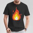 Lit Fire Flame ホットバーニングビーチパーティー Tシャツ 面白い贈り物