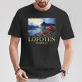 Lofoten ノルウェー キャビン ノルディック フィヨルド ベルゲン オーロラ Tシャツ 面白い贈り物